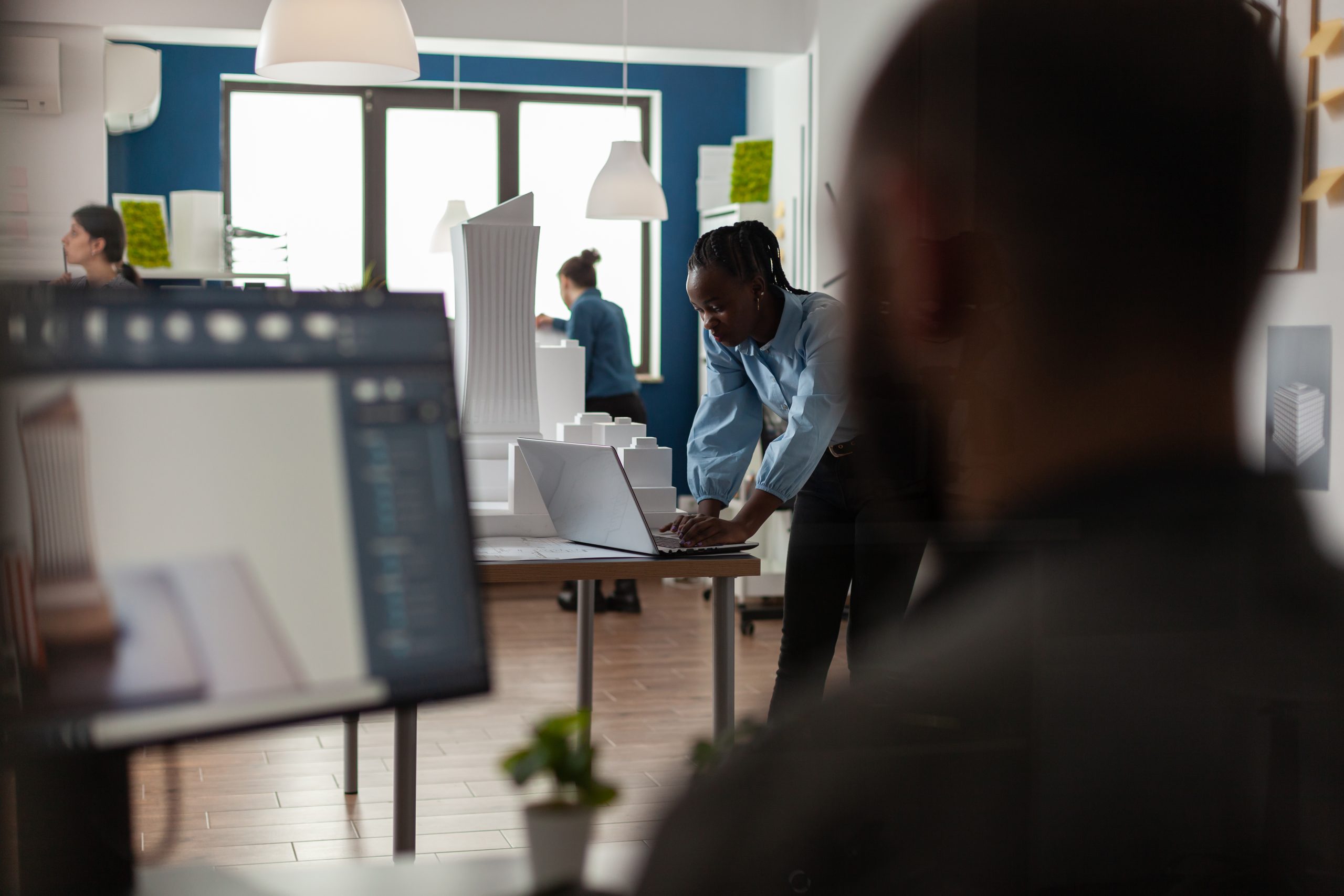 Professionals developing plans and projects